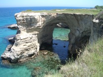 Natural arch a short walk from Torre dell'Orso